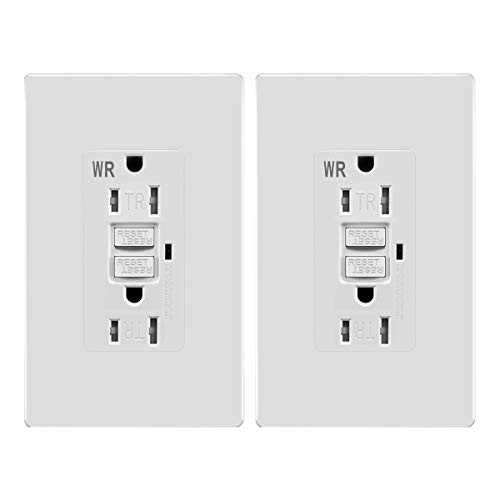 15A GFCI WR TR Outlet Self-testing Weather Resistant Tamper Resistant Receptacle  15A GFCI Self test WR TR 2pack