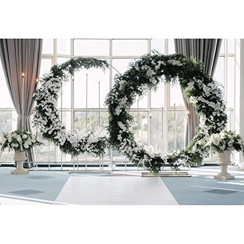 DORCEV Polyester 5x4ft White Flower Wedding Arch Backdrop Indoor Wedding Ceremony Celebration Birthday Party Baby Shower Background White Flower Arch Curtain Bridal Wedding Photo Studio Props DORCEV Polyester 5x4ft White Flower Wedding Arch Backdrop Indoor Wedding Ceremony Celebration Birthday Party Baby Shower Background White Flower Arch Curtain Bridal Wedding Photo Studio Props