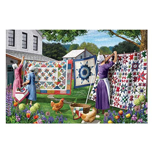 500 Piece Wooden Jigsaw Puzzle Quilts in The Backyard Large Puzzle Game for Adults and Teenagers 500 Piece Wooden Jigsaw Puzzle Quilts in The Backyard Large Puzzle Game for Adults and Teenagers