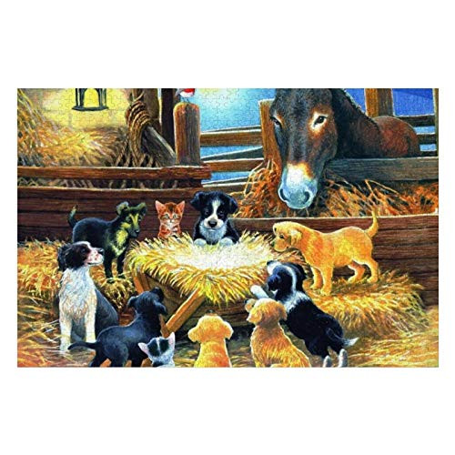 500 Piece Wooden Jigsaw Puzzle Barnyard Nativity Large Puzzle Game for Adults and Teenagers 500 Piece Wooden Jigsaw Puzzle Barnyard Nativity Large Puzzle Game for Adults and Teenagers