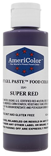 Americolor Soft Gel Paste Food Color, 4.5-Ounce, Super Red