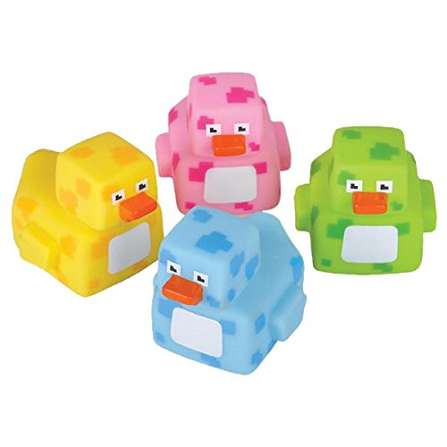 Rhode Island Novelty 2" Pixelated Rubber Duckies (12 Piece)