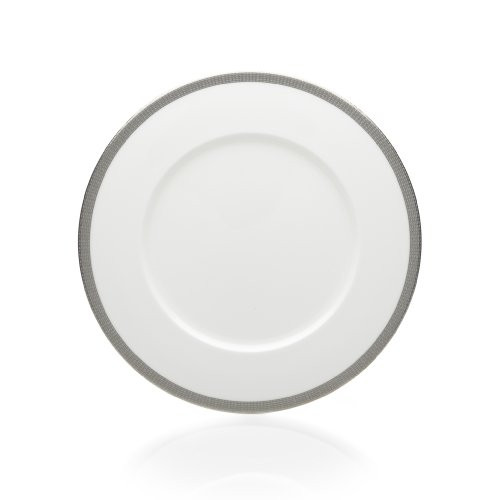 Mikasa Woven Cable Platinum 10-3/4-Inch Dinner Plate, White