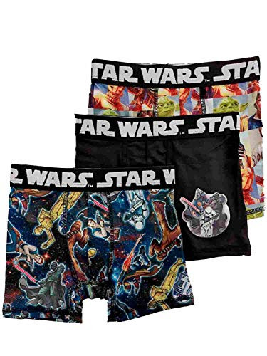 Star Wars Boys 3pc Boxer Briefs Chewbacca  and  R2D2 Boxer Shorts Set Underwear S