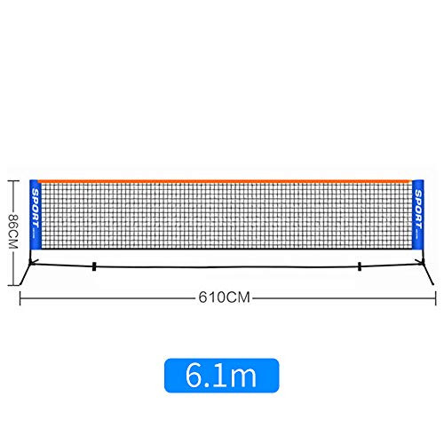 MINBB Portable Badminton Net - Net for Tennis Soccer Tennis Pickleball Kids Volleyball - Easy Setup Nylon Sports Net Without Poles - for Indoor or Outdoor Court Beach Driveway