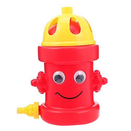 Cabilock Kids Fire Hydrant Water Sprinklers Kids Sprinkler Water Toys for Outdoor Yard and Summer Fun Activities  Red