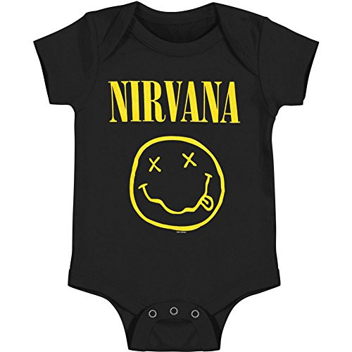 Nirvana Smiley Face Logo Infant Baby Romper Snapsuit  0-6 Months