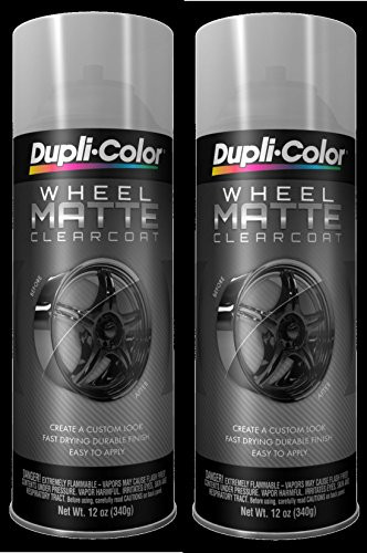 Dupli-Color HWP106 Matte Clearcoat High Performance Wheel Paint - 12 oz.   2 Pack