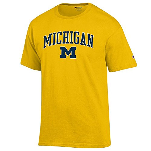 Elite Fan Shop Michigan Wolverines Tshirt Varsity Maize - X-Large