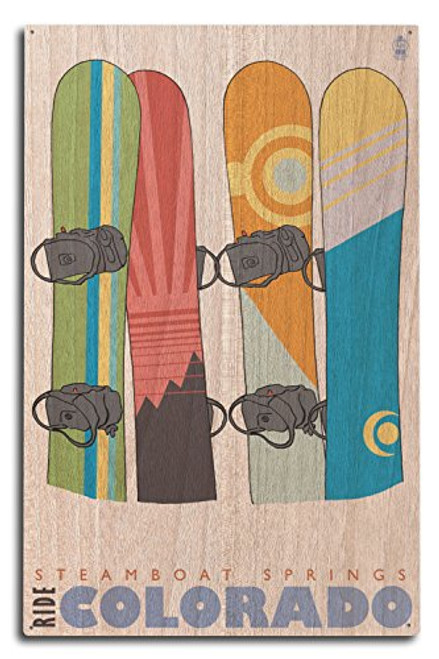 Lantern Press Steamboat Colorado - Snowboards in Snow  10x15 Wood Wall Sign Wall Decor Ready to Hang Lantern Press Steamboat Colorado - Snowboards in Snow  10x15 Wood Wall Sign Wall Decor Ready to Hang