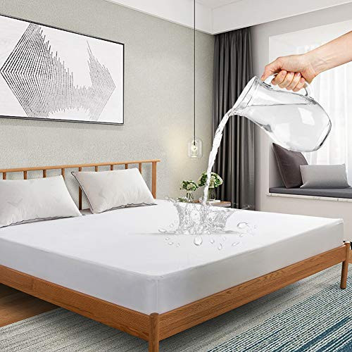 home swee Waterproof Cotton Terry Mattress Protector Queen Size Mattress Pad Cover Breathable Noiseless Vinyl Free 18 inch Deep Pocket 60 inchx80 inch home swee Waterproof Cotton Terry Mattress Protector Queen Size Mattress Pad Cover Breathable Noiseless Vinyl Free 18 inch Deep Pocket 60 inchx80 inch