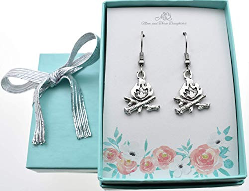 Campfire Earrings in Silver Pewter. Gift for Camper. Camping Gifts. Camping Jewelry. Hiking Gifts Mountain Gifts Campfire Earrings in Silver Pewter. Gift for Camper. Camping Gifts. Camping Jewelry. Hiking Gifts Mountain Gifts