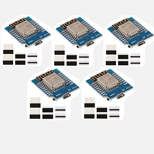 GAOHOU 5 Sets D1 Mini NodeMcu 4M Bytes Lua WiFi Development Board Based on ESP8266