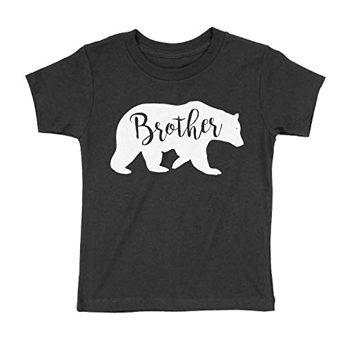 Matching Bear Family Shirt Set - Customize Your Family Individually Made in USA  Youth SM Brother  Black