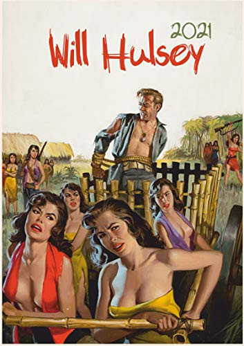 Wall Calendar 2021  12 pages 8 inchx11 inch  Vintage Man Magazine Cover Illustration by Will Hulsey