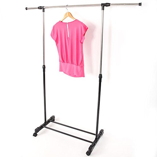 Stainless Steel Adjustable Height and Expandable Hanging Rod Clothing Garment Rack Bottom Shoe ShelfCollapsible Rolling Clothes Rack on WheelsExtensible Horizontal Rod Organizer for Hanging Clothes Stainless Steel Adjustable Height and Expandable Hanging Rod Clothing Garment Rack Bottom Shoe ShelfCollapsible Rolling Clothes Rack on WheelsExtensible Horizontal Rod Organizer for Hanging Clothes