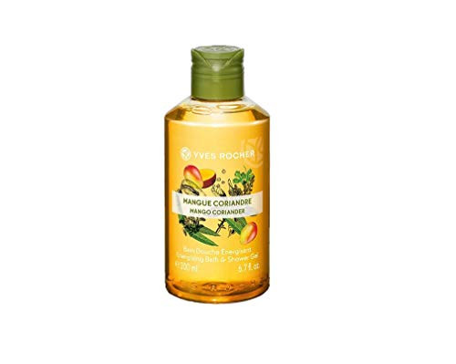 Yves Rocher Les Plaisirs Nature Energizing Bath  and  Shower Gel - Mango Coriander  6.7 fl.oz.