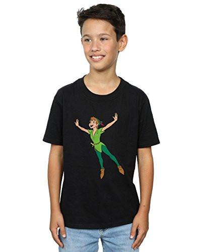 Disney Boys Peter Pan Classic Flying Peter T-Shirt 5-6 Years Black