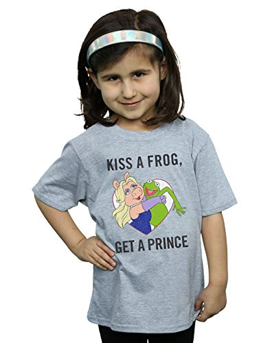 Disney Girls Muppets Kiss A Frog T-Shirt Sport Grey 5-6 Years