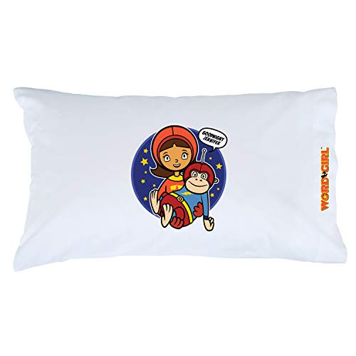 Personalized WordGirl Pillowcase Goodnight on White Cover Official Licensed Product 20x31 STD Queen