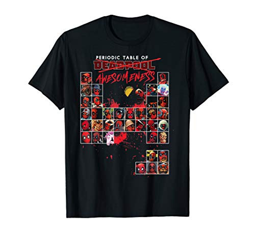 Marvel Deadpool Periodic Table Of Awesomeness T-Shirt