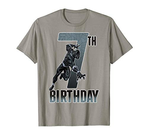 Marvel Black Panther Action Pose 7th Birthday Graphic Tee Marvel Black Panther Action Pose 7th Birthday Graphic Tee