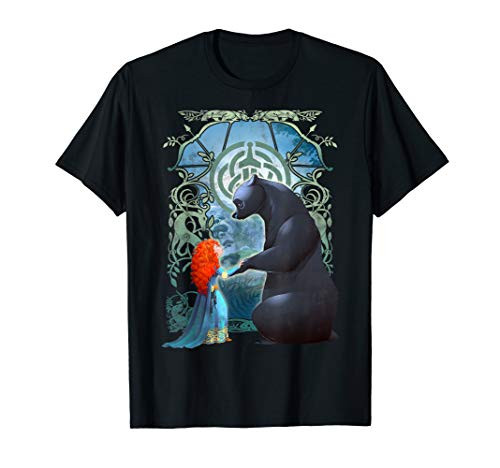 Disney Pixar Brave Merida And Bear Profile Portrait T-Shirt