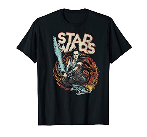 Star Wars The Rise of Skywalker Rey Retro Swirl T-Shirt