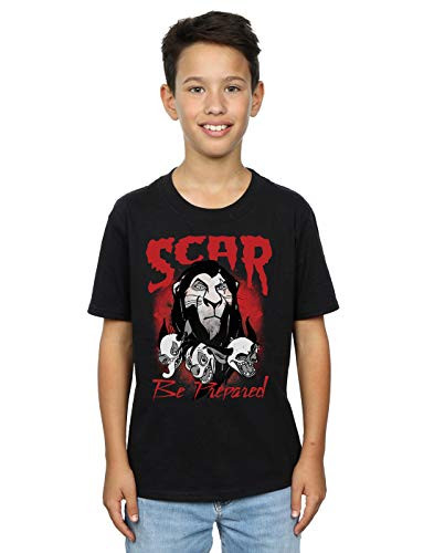 Disney Boys The Lion King Scar Be Prepared T-Shirt Black 5-6 Years