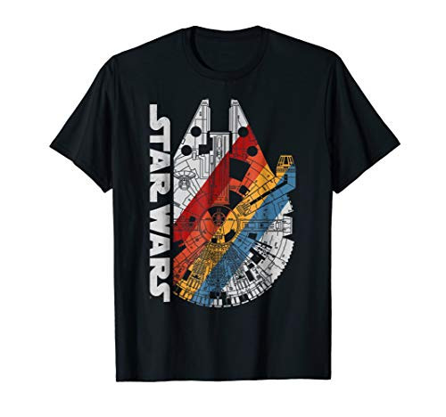 Star Wars Millennium Falcon Wears Retro Stripes T-Shirt Star Wars Millennium Falcon Wears Retro Stripes T-Shirt
