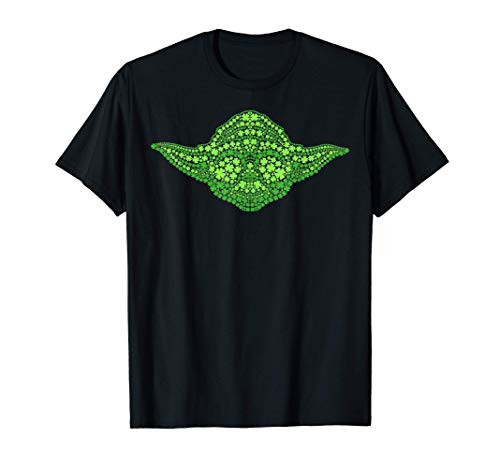 Star Wars Yoda Clover Face St Patrick s Day Graphic T-Shirt T-Shirt