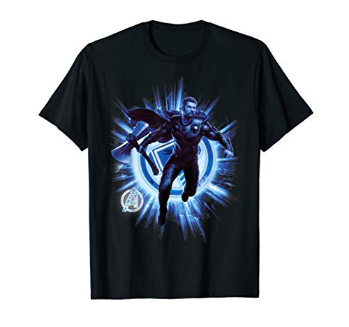 Marvel Avengers Endgame Thor Blast Poster Graphic T-Shirt