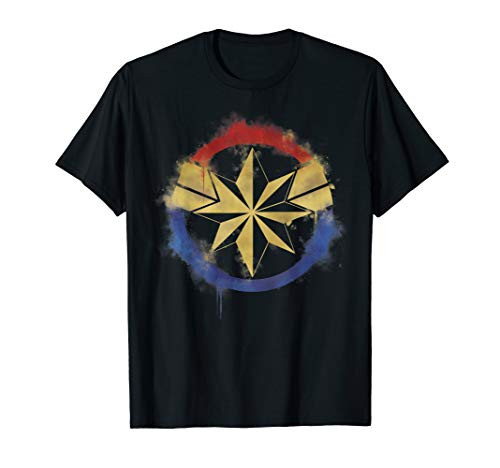 Marvel Avengers Endgame Captain Marvel Spray Paint Logo T-Shirt