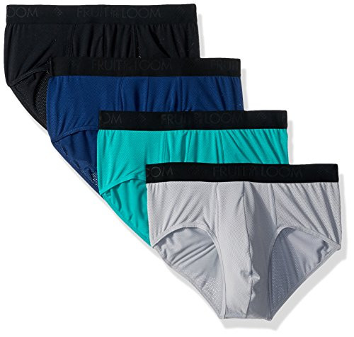 Fruit of the Loom Men s 4pk Breathable Lightweight Micro-mesh Brief assorted Large
