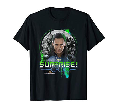 Marvel Thor Ragnarok Loki Surprise Green Pop Graphic T-Shirt