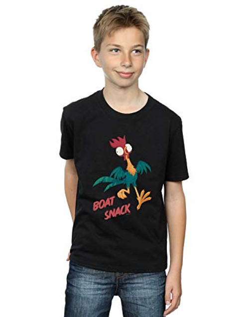 Disney Boys Moana Boat Snack T-Shirt Black 5-6 Years Disney Boys Moana Boat Snack T-Shirt Black 5-6 Years