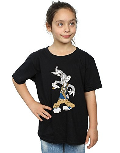 Looney Tunes Girls Bugs Bunny Rapper T-Shirt 5-6 Years Black