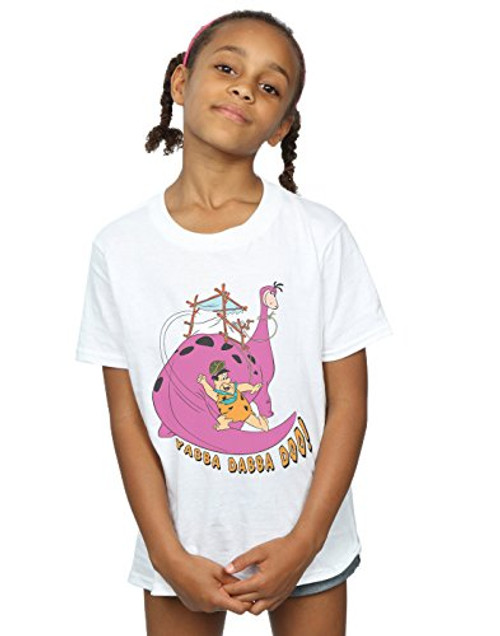 The Flintstones Girls Yabba Dabba Doo T-Shirt 5-6 Years White The Flintstones Girls Yabba Dabba Doo T-Shirt 5-6 Years White