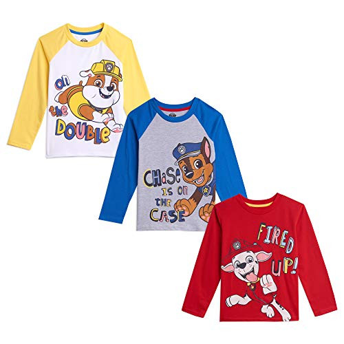Nickelodeon Paw Patrol Little Boys 3 Pack Long Sleeve Graphic T-Shirt 6