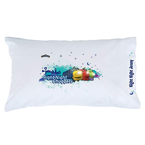 Personalized Chuggington Pillowcase Night Night Chuggers on White Cover Official Licensed Product 20x31 STD Queen