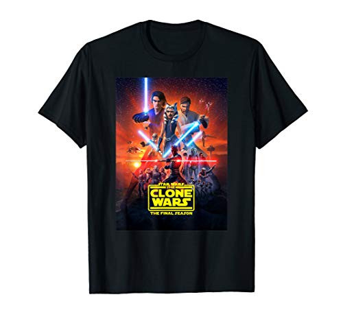 Star Wars The Clone Wars The Final Season Poster T-Shirt Star Wars The Clone Wars The Final Season Poster T-Shirt