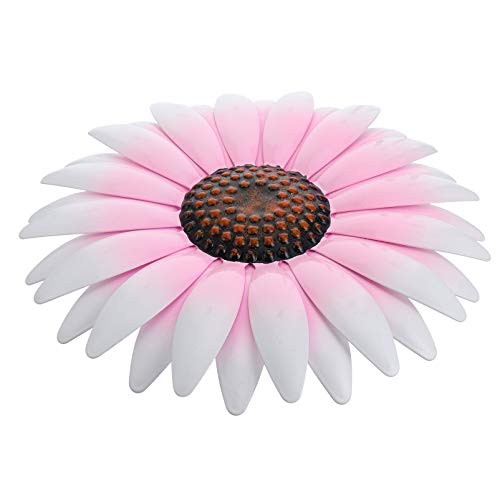 YARNOW Metal Flower Wall Decor Wall Art Sunflower Decor Hanging Decorations for Indoor Outdoor Bathroom Bedroom Living Room Pink