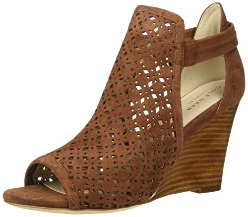 Cole Haan Women s Edie Wedge Bootie  85MM  Fashion Boot Woodbury Suede 11 B US