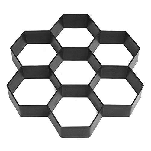 Casualcatch Path Maker Mold Garden Walk Pavement Mold DIY Manually Paving Cement Brick Stone Road Concrete Molds for Lawn Patio Yard Garden  Hexagon
