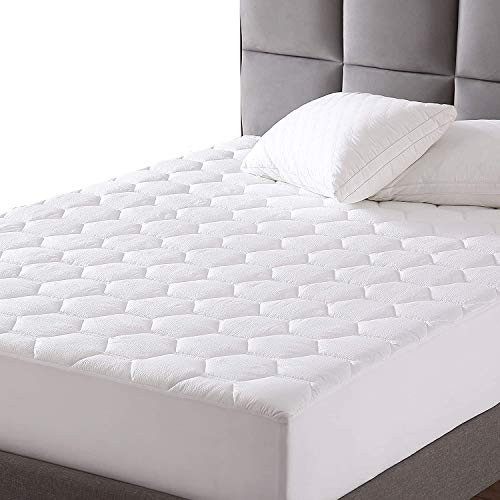 EXQ Home Queen Size Mattress Pad Quilted Mattress Protector Fitted Sheet Mattress Cover for Bed Queen Size Bed Stretch Up to 18 Deep Pocket  Breathable