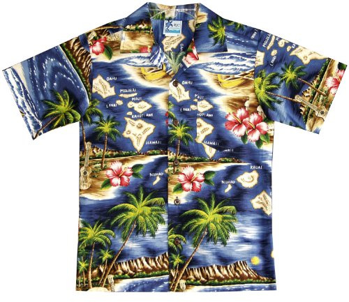 RJC Boy s Hibiscus Hawaiian Island Hawaiian Shirt Navy Blue 6 RJC Boy s Hibiscus Hawaiian Island Hawaiian Shirt Navy Blue 6
