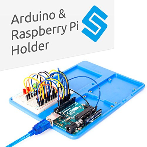Arduino Raspberry Pi Holder Breadboard - SunFounder RAB 5 in 1 Base Plate Case for Arduino Uno R3 Mega 2560, Raspberry Pi 3 Model B, 2 Model B and 1 Model B+ 400 800 Points Breadboard Circuit Board