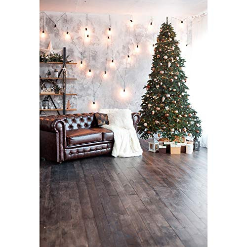 YongFoto 5x7ft Indoor Christmas Tree Backdrop Leather Sofa Wood Floor Decorations Photography Background Lights New Years Eve Party Banner Kids Adult Portrait Photo Booth Studio Props Wallpaper YongFoto 5x7ft Indoor Christmas Tree Backdrop Leather Sofa Wood Floor Decorations Photography Background Lights New Years Eve Party Banner Kids Adult Portrait Photo Booth Studio Props Wallpaper