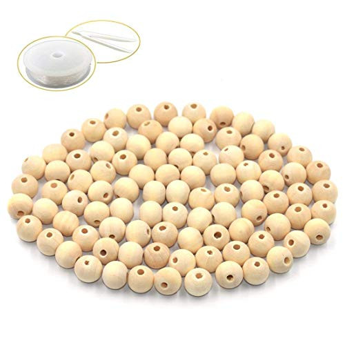 DLUcraft 500PCS 8mm Unfinished Natural Color Round Ball Wood Spacer Beads DIY Loose Wooden Beads for Jewelry Making Bracelet Spacer Charms DLUcraft 500PCS 8mm Unfinished Natural Color Round Ball Wood Spacer Beads DIY Loose Wooden Beads for Jewelry Making Bracelet Spacer Charms