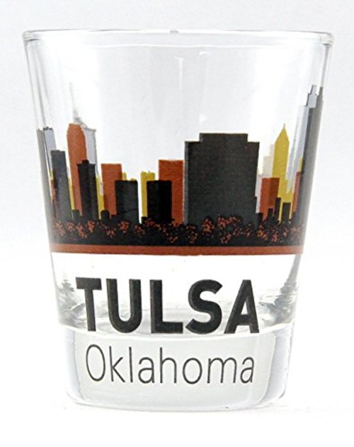 Tulsa Oklahoma Sunset Skyline Shot Glass